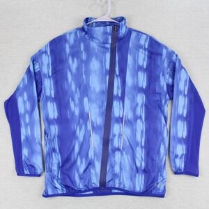 Under Armour Stunner Zip Up Running Jacket Womens Size M Blue Vented Polyester